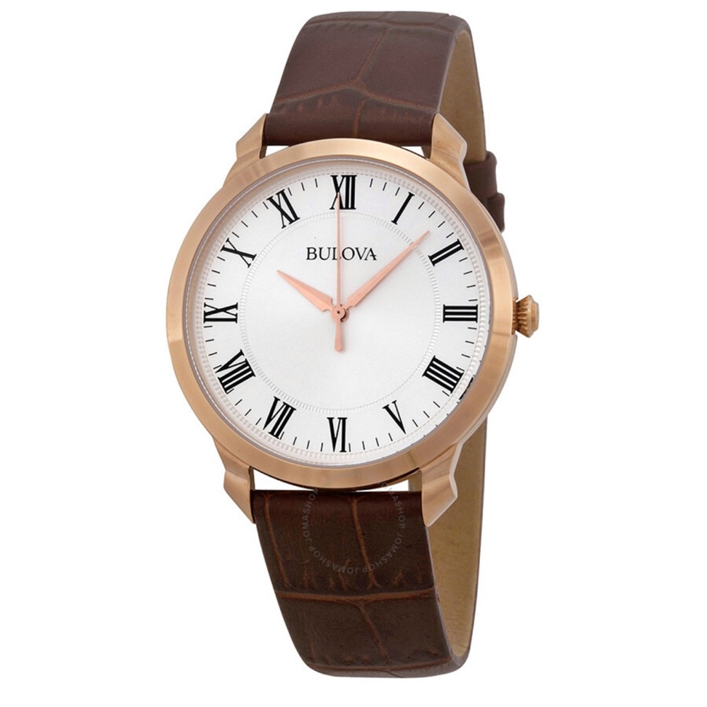 Flash Sale ⚡️Bulova Dress Silver Dial Brown Leather Men's Watch